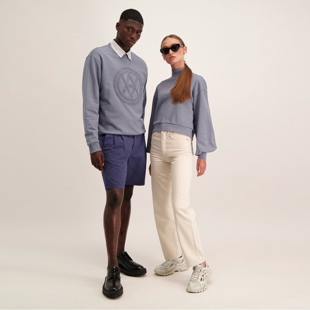 AMENDI Adrian Slate Blue ORGANIC COTTON Swester